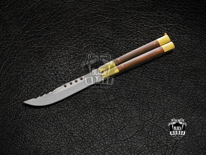 BMK-568 High Carbon Steel Filipino Balisongs butterfly Stainless Steel High grains rose wood Inserts black Mamba knives world class knives
