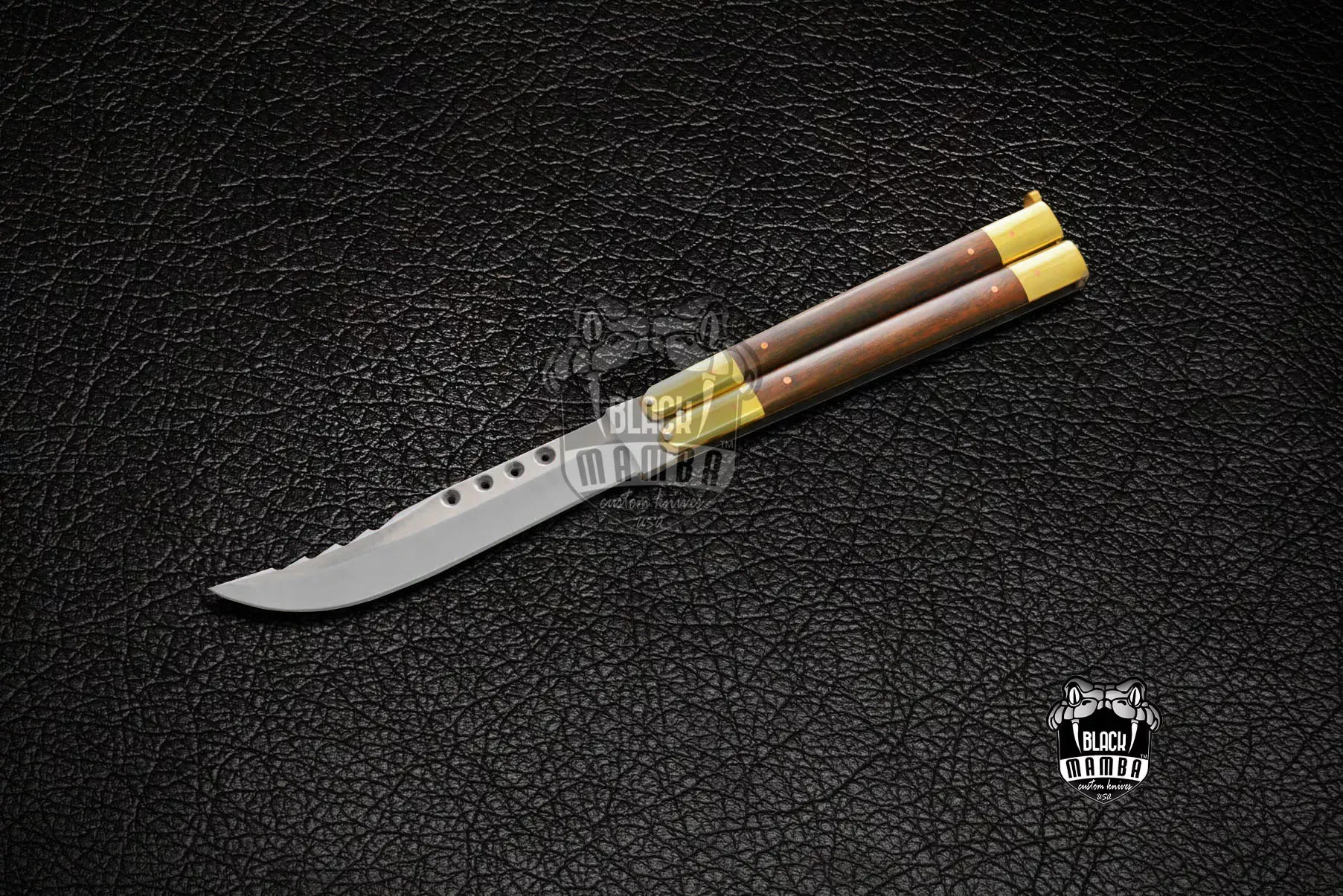 Filipino Balisong Butterfly Knife - Stainless Steel High Grains Rose Wood | BMK-449