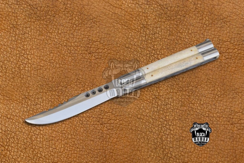 BMK-456 D2 tool steel Filipino Balisongs butterfly Stainless Steel bone Inserts black Mamba knives world class knives