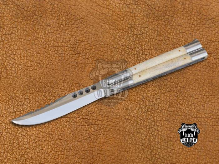 BMK-456 D2 tool steel Filipino Balisongs butterfly Stainless Steel bone Inserts black Mamba knives world class knives