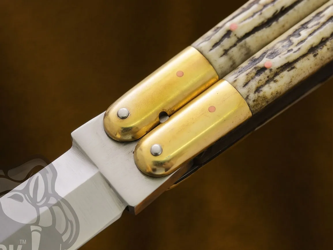 High Carbon Steel Filipino Balisongs Butterfly Stainless Steel Dye Bone Inserts Black Mamba Knives World Class Knives | BMK-573 - Image 3