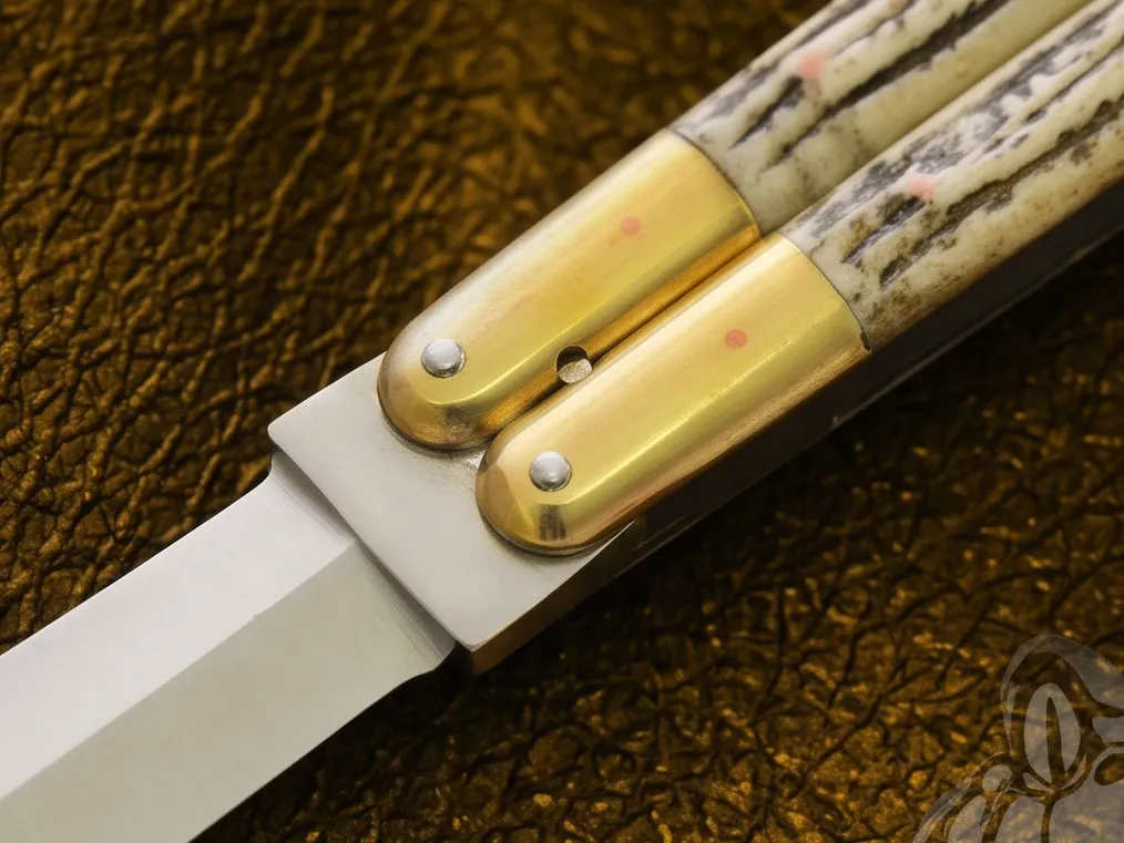 High Carbon Steel Filipino Balisongs Butterfly Stainless Steel Dye Bone Inserts Black Mamba Knives World Class Knives | BMK-573 - Image 4
