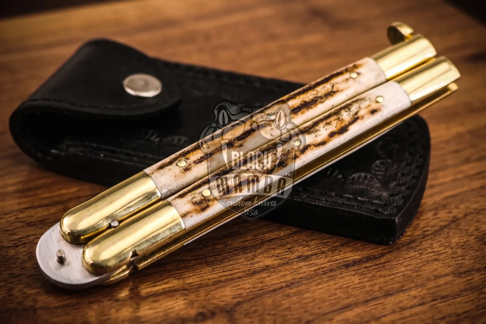 D2 Steel Balisong Butterfly Knife – Dye Bone Handle | BMK-481 - view 4
