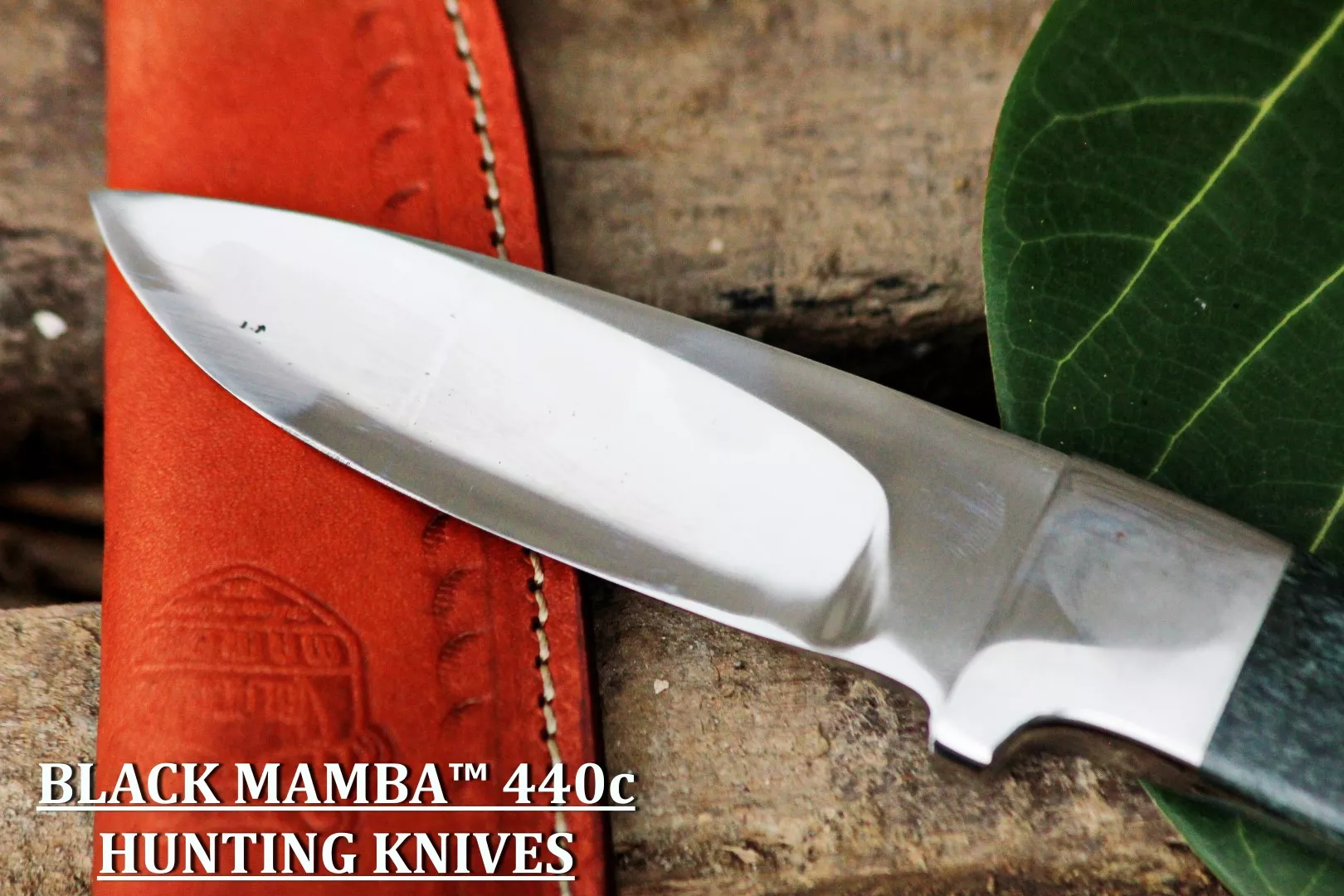 Green Fish Knife 9″ Long 4.5″ Blade 9oz 440c Stainless Steel Fixed Blade Hunting Bowie Skinner Handmade Knife Black Mamba Hand Made World Class Knives USA Made | BMK-144 - view 3