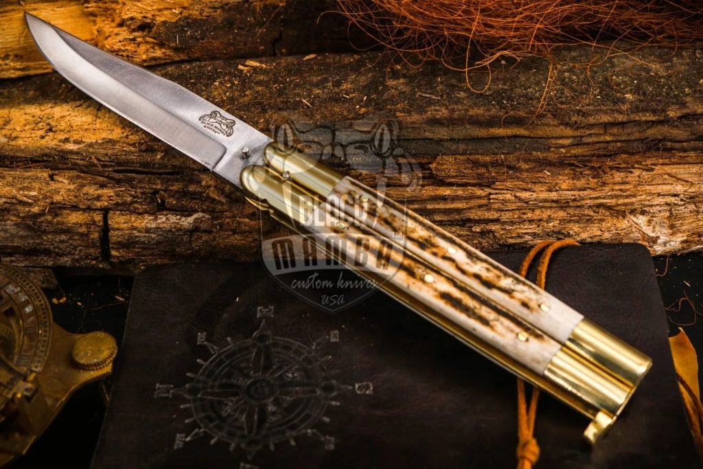 BMK-481 D2 tool steel Filipino Balisongs butterfly Stainless Steel dye bone Inserts black Mamba knives world class knives - Image 2