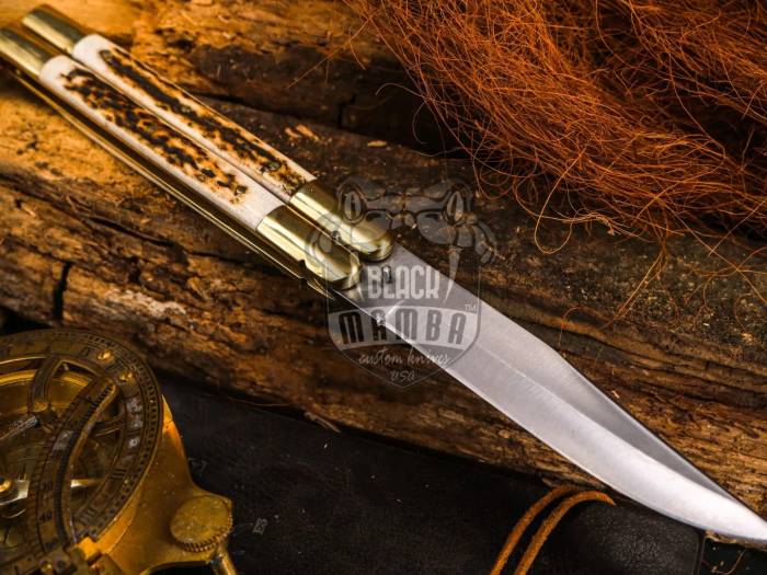 BMK-481 D2 tool steel Filipino Balisongs butterfly Stainless Steel dye bone Inserts black Mamba knives world class knives