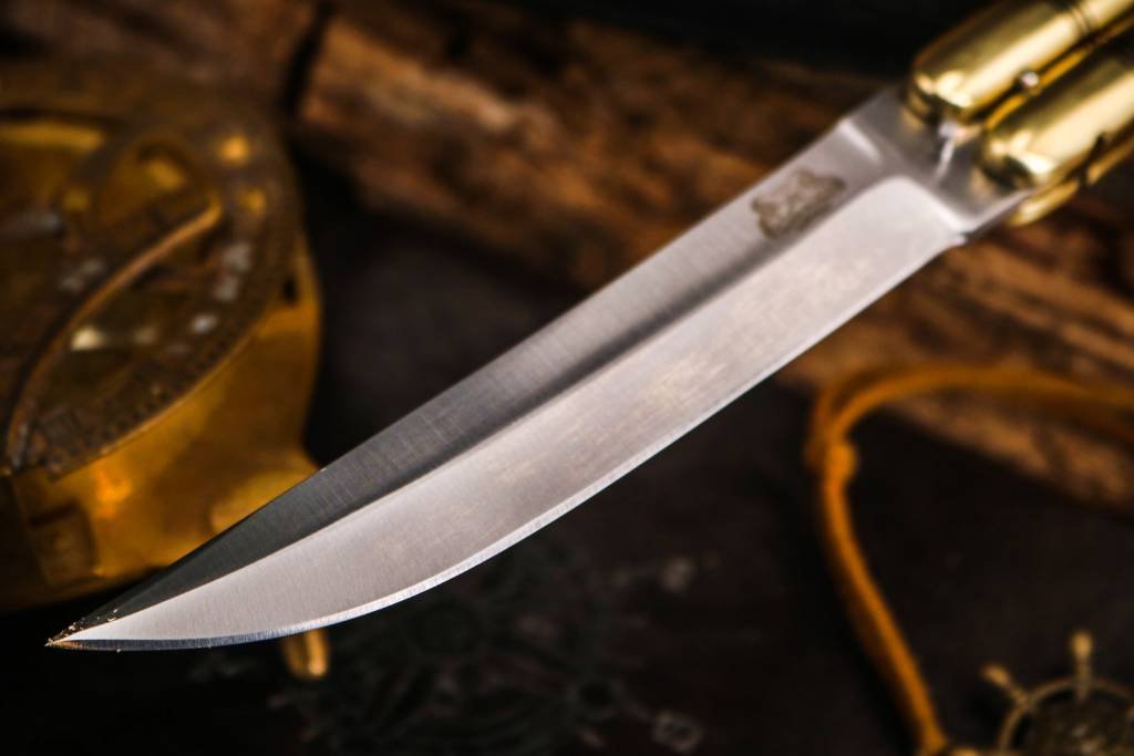 BMK-611 High Carbon Steel Filipino Balisongs butterfly Brass Handle Knife, black Mamba knives world class Knives - Image 6