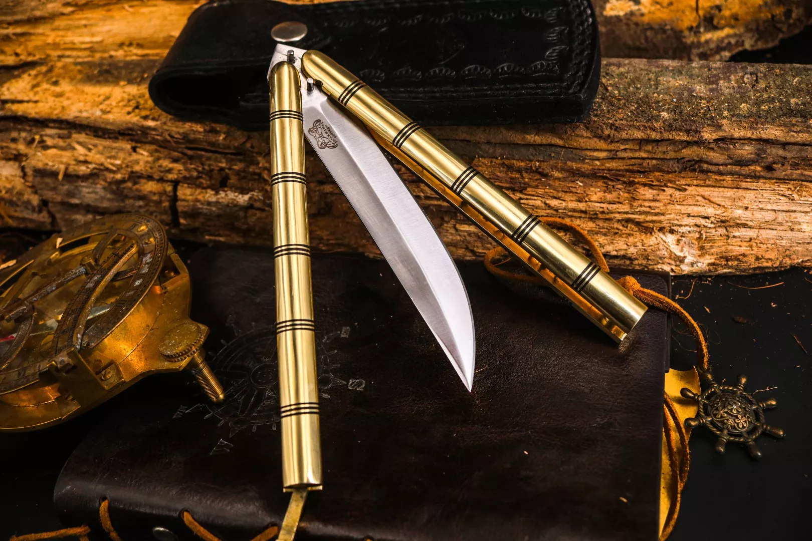 Filipino Balisong Butterfly Knife - Brass - view 11