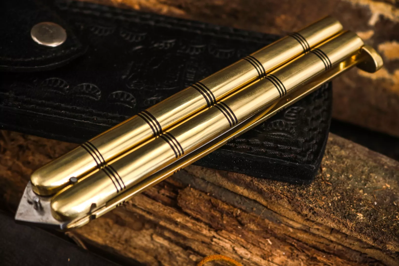 Filipino Balisong Butterfly Knife - Brass - view 12