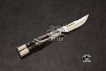 BMK-435 High Carbon Steel Filipino Balisongs butterfly Stainless Steel with ram Horn Inserts black Mamba knives world class Knives