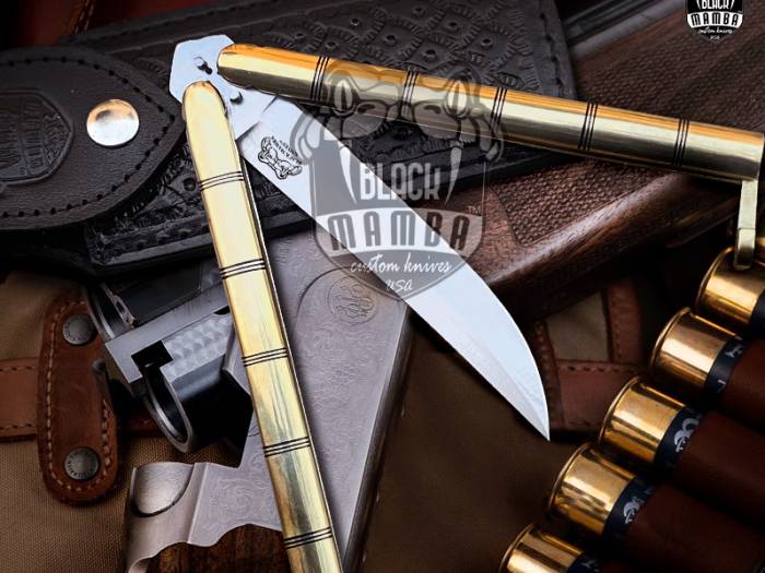 BMK-611 High Carbon Steel Filipino Balisongs butterfly Brass Handle Knife, black Mamba knives world class Knives