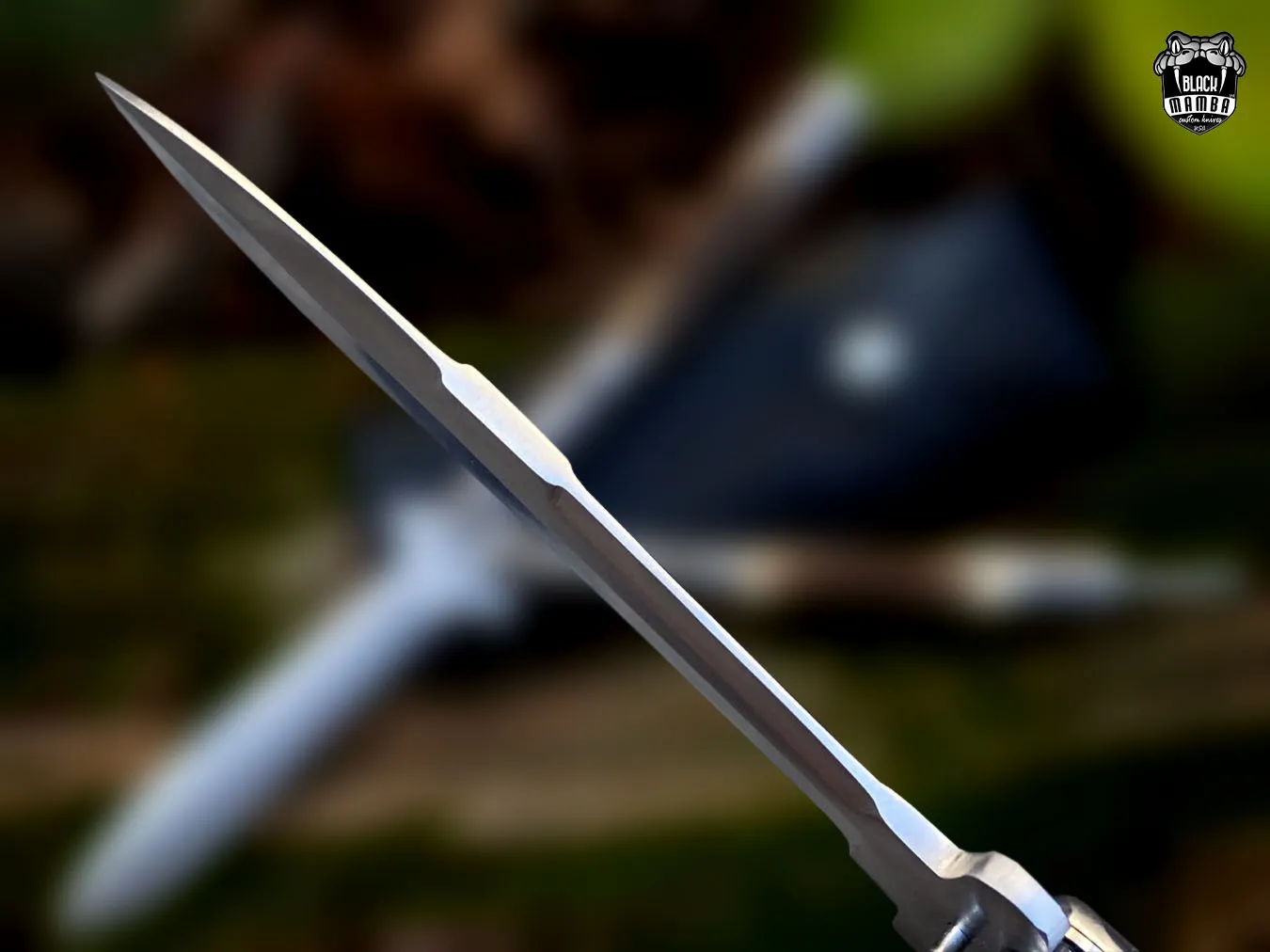 High Carbon Steel Filipino Balisongs Butterfly Brass with Stainless Steel with Philippine Deer Horn Inserts Inserts Black Mamba Knives World Class Knives | BMK-630 - view 5