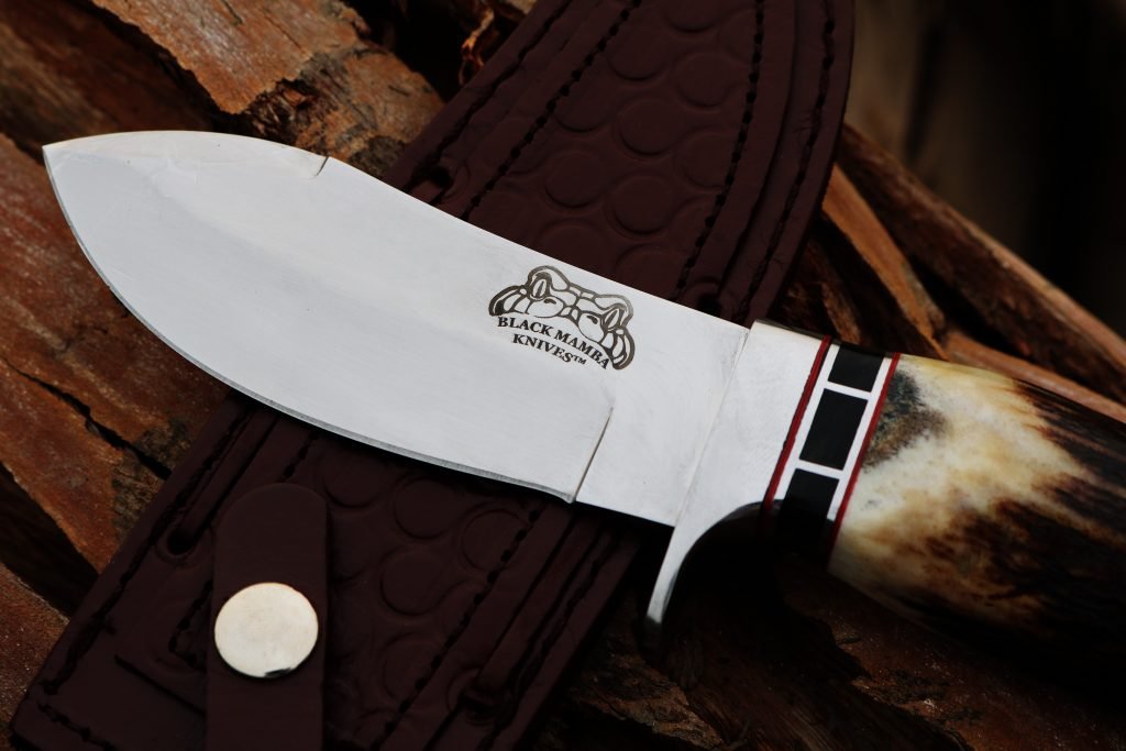 BMK-111-B-440c PERSIAN YUMA BLACK Knife 9" Long 4.5"Blade" 10.5oz Hunting Fixed Blade knife Damascus Steel Real turquoise Stag Handle Knife Black mamba Hand Made World Class knives USA Made - Image 3