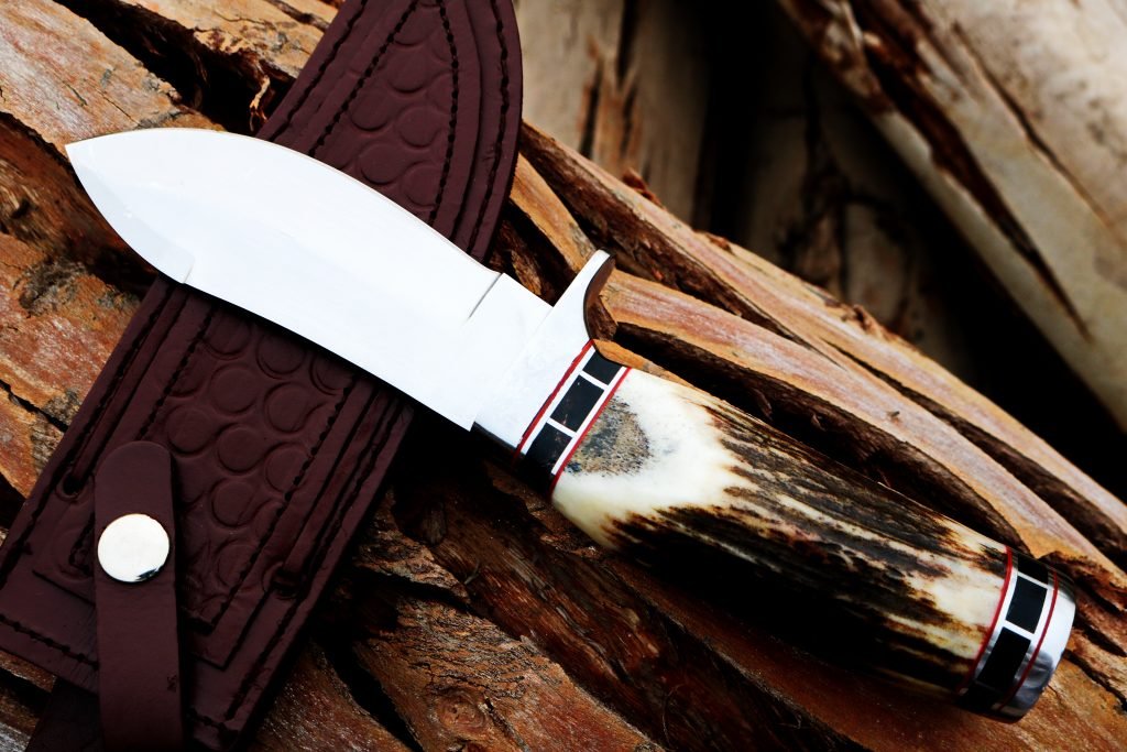 BMK-111-B-440c PERSIAN YUMA BLACK Knife 9" Long 4.5"Blade" 10.5oz Hunting Fixed Blade knife Damascus Steel Real turquoise Stag Handle Knife Black mamba Hand Made World Class knives USA Made - Image 5