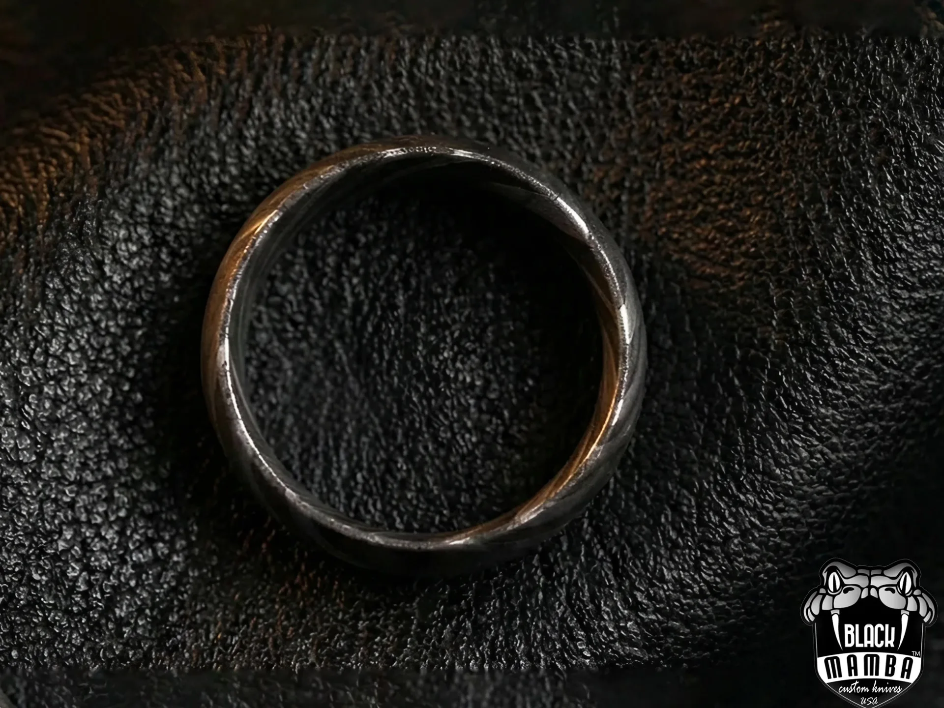 Arcturus - Handmade Damascus Steel Mens Ring - view 2