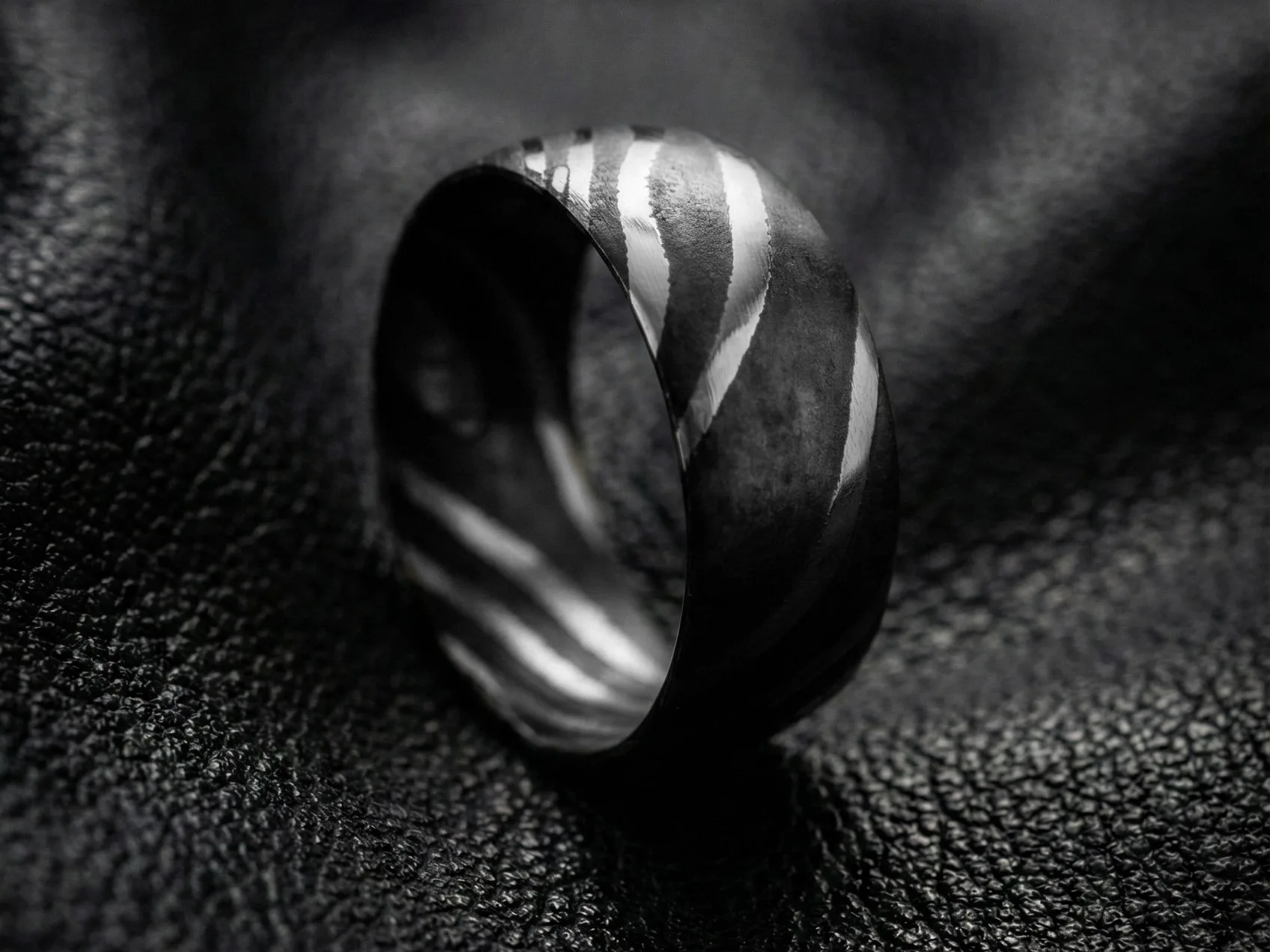 Arcturus - Handmade Damascus Steel Mens Ring - view 6