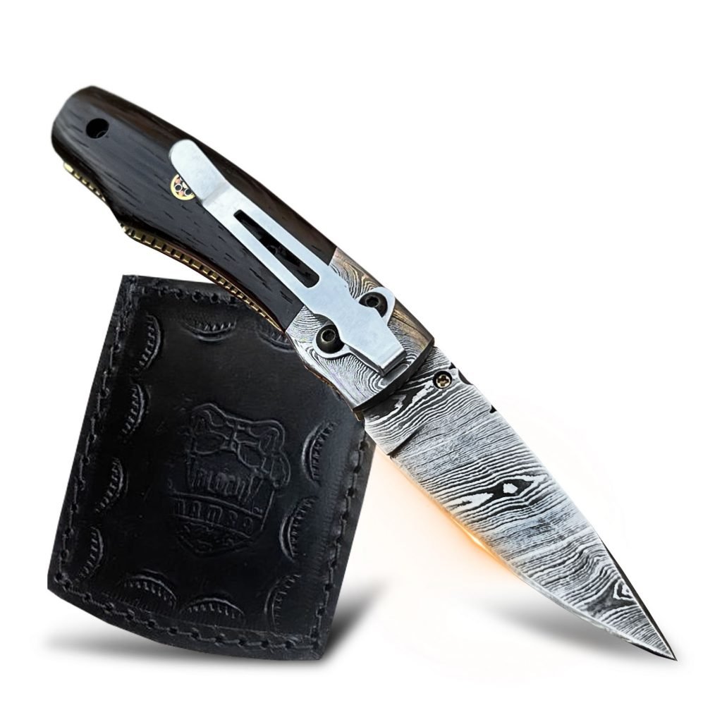 BMK-403 Viper 7″ Long 3″Blade” 5.6oz Damascus Pocket Knives Handmade Damascus Folding Knife Hand Made World Class Knives USA Made - Image 5