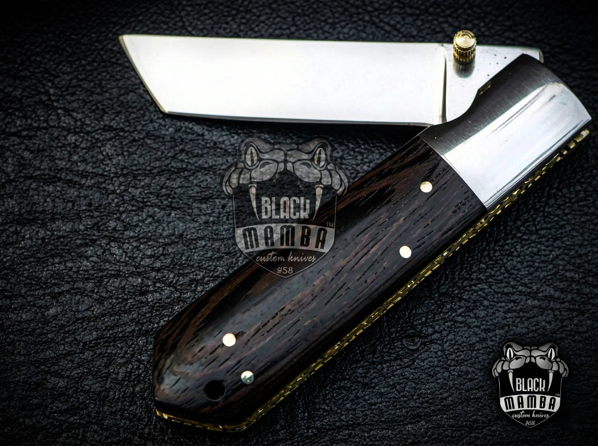 Black Scorpion - 440C Steel Folding Pocket Knife, 8″ Overall, Wenge Handle - view 11