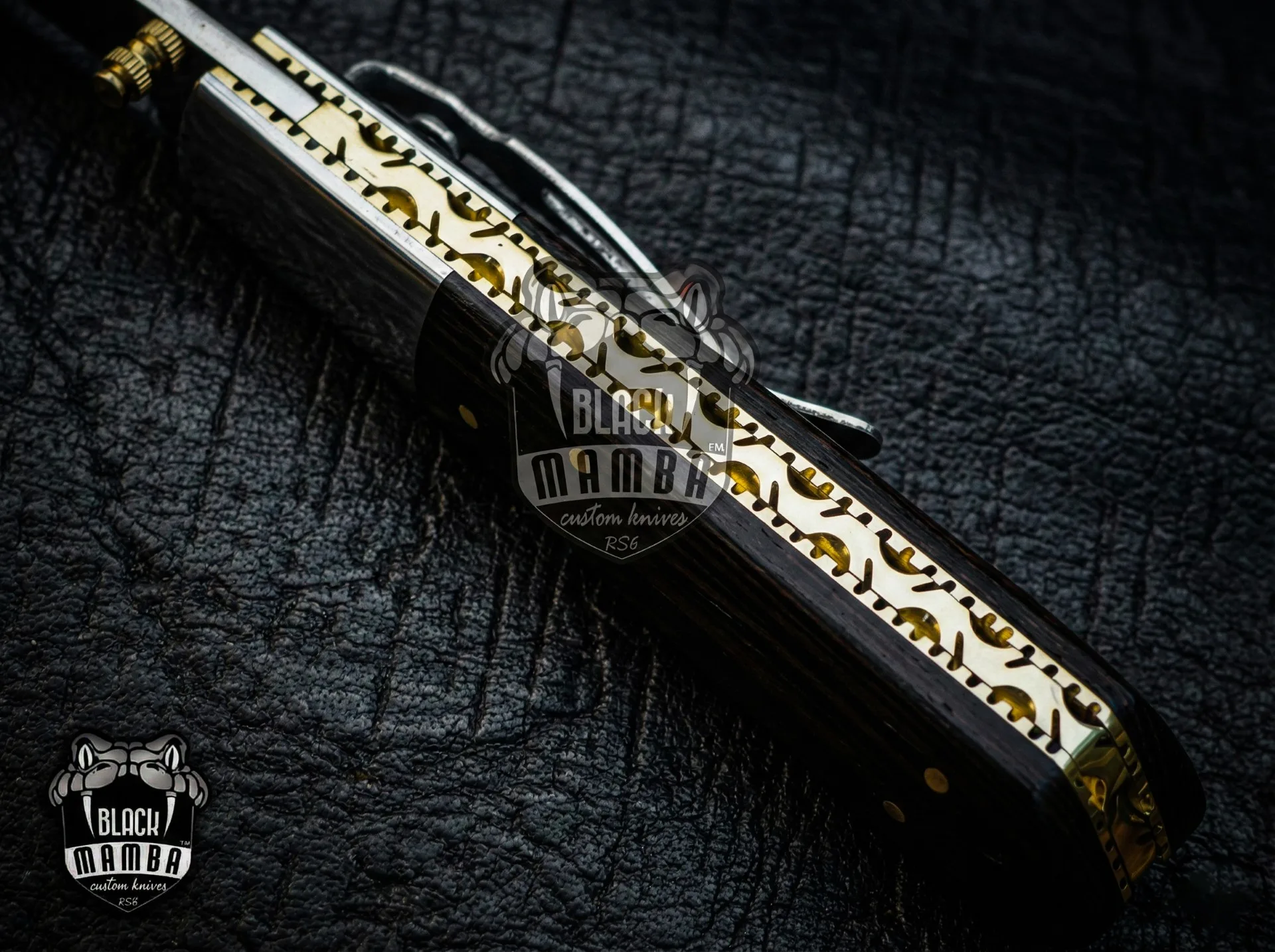 Black Scorpion - 440C Steel Folding Pocket Knife, 8″ Overall, Wenge Handle - view 4