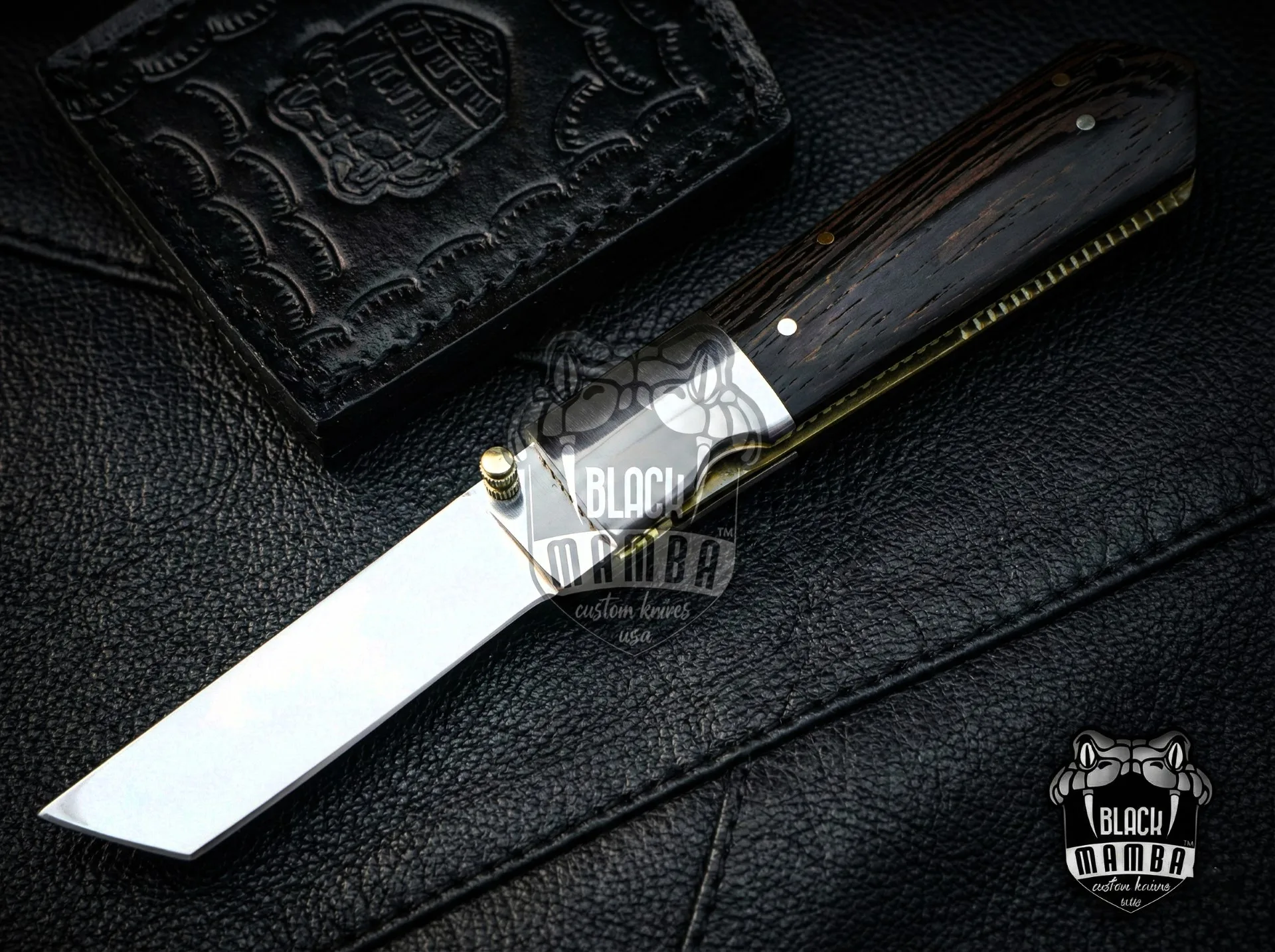 Black Scorpion - 440C Steel Folding Pocket Knife, 8″ Overall, Wenge Handle - view 5