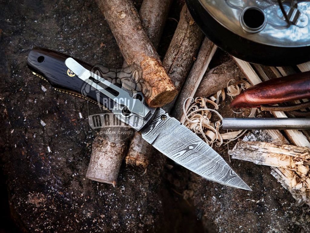 BMK-403 Viper 7″ Long 3″Blade” 5.6oz Damascus Pocket Knives Handmade Damascus Folding Knife Hand Made World Class Knives USA Made - Image 7