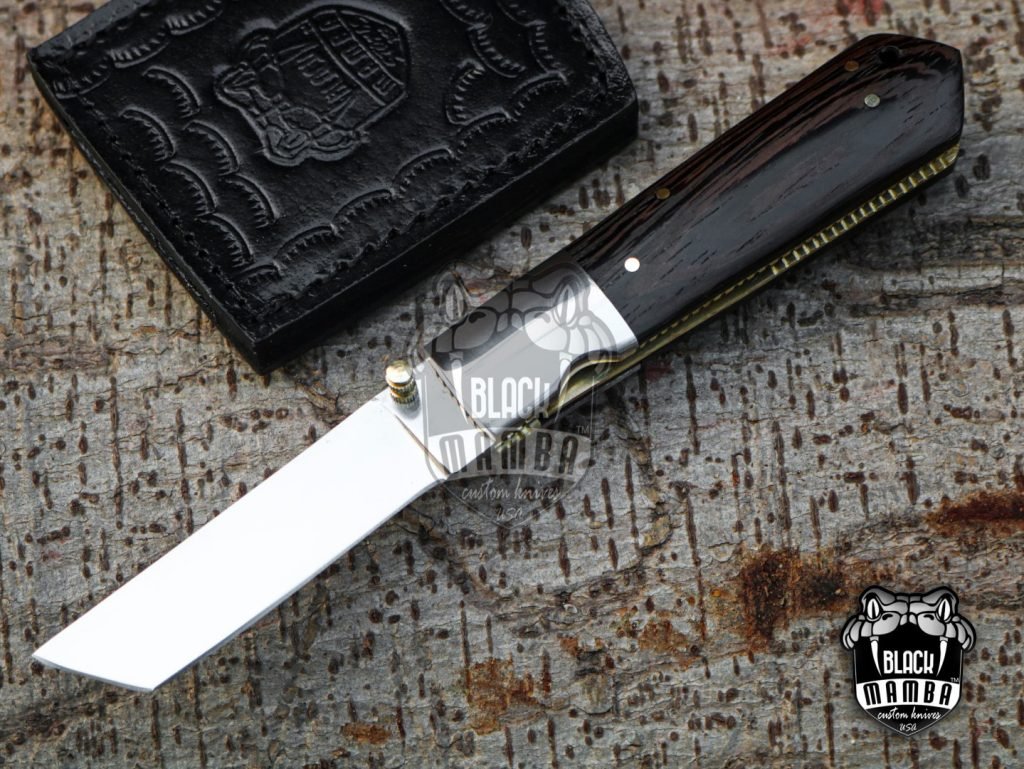 BMK-402 Black Scorpion 8″ Long 3.5″Blade” 5.6 oz 440c High Mirror Polished Pocket knives Handmade Damascus Pocket Folding Knife Hand Made World Class knives - Image 2