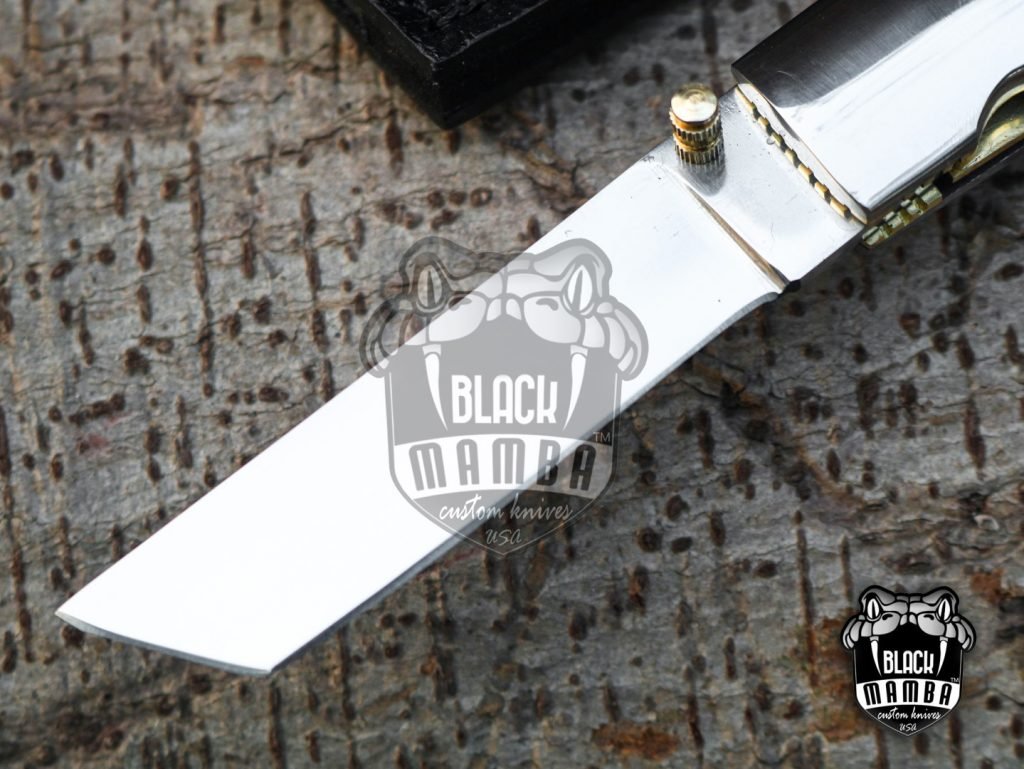 BMK-402 Black Scorpion 8″ Long 3.5″Blade” 5.6 oz 440c High Mirror Polished Pocket knives Handmade Damascus Pocket Folding Knife Hand Made World Class knives - Image 3