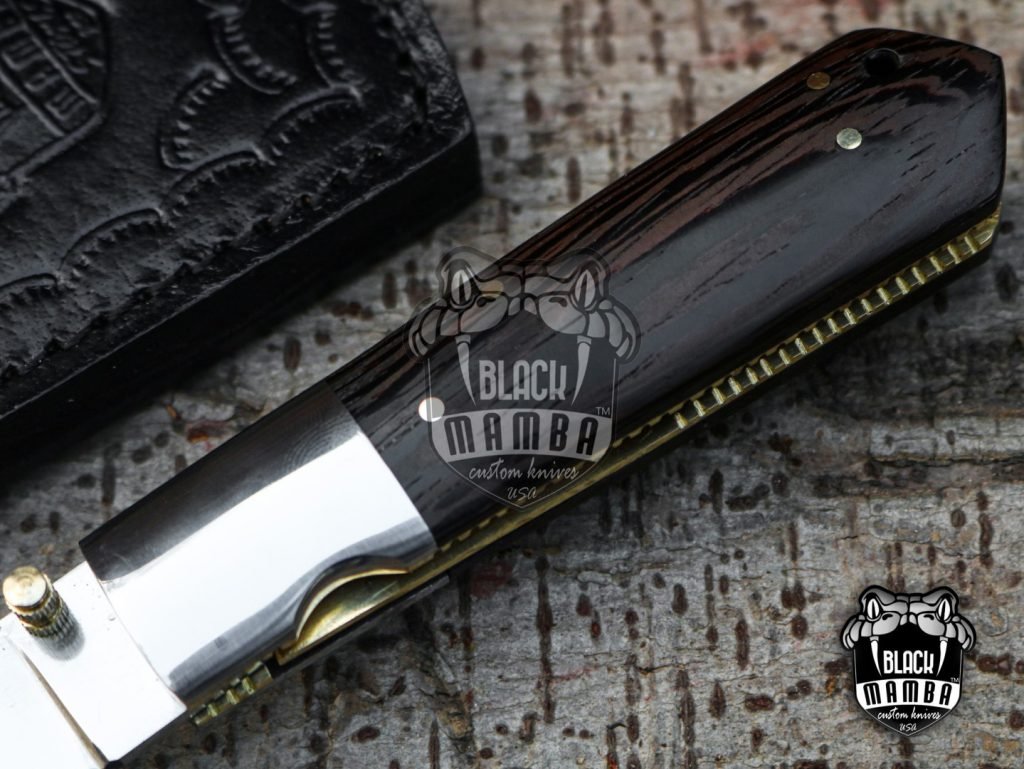 BMK-402 Black Scorpion 8″ Long 3.5″Blade” 5.6 oz 440c High Mirror Polished Pocket knives Handmade Damascus Pocket Folding Knife Hand Made World Class knives - Image 4