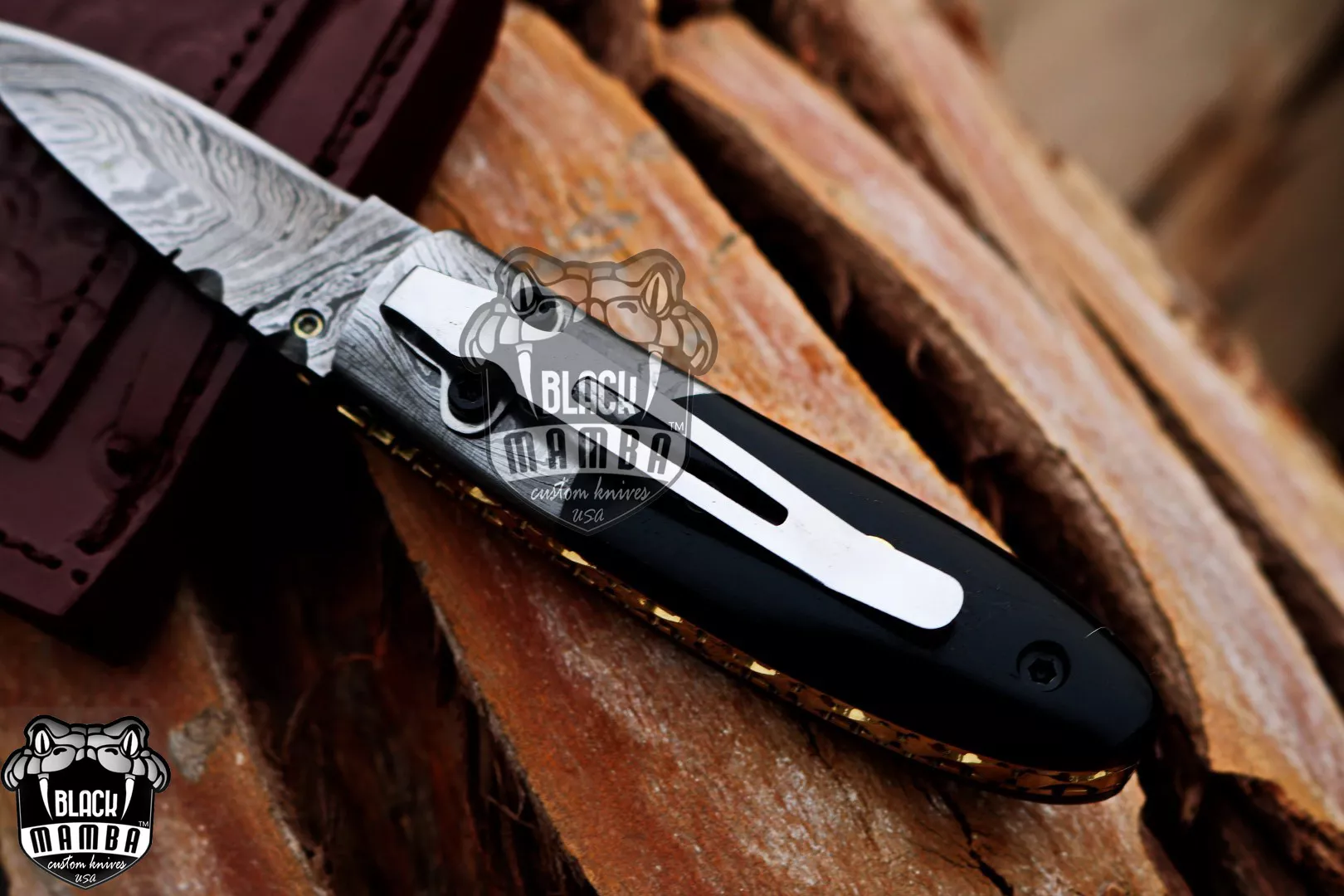 Pandinus - Damascus Folding Pocket Knife, 6″ Overall - view 5