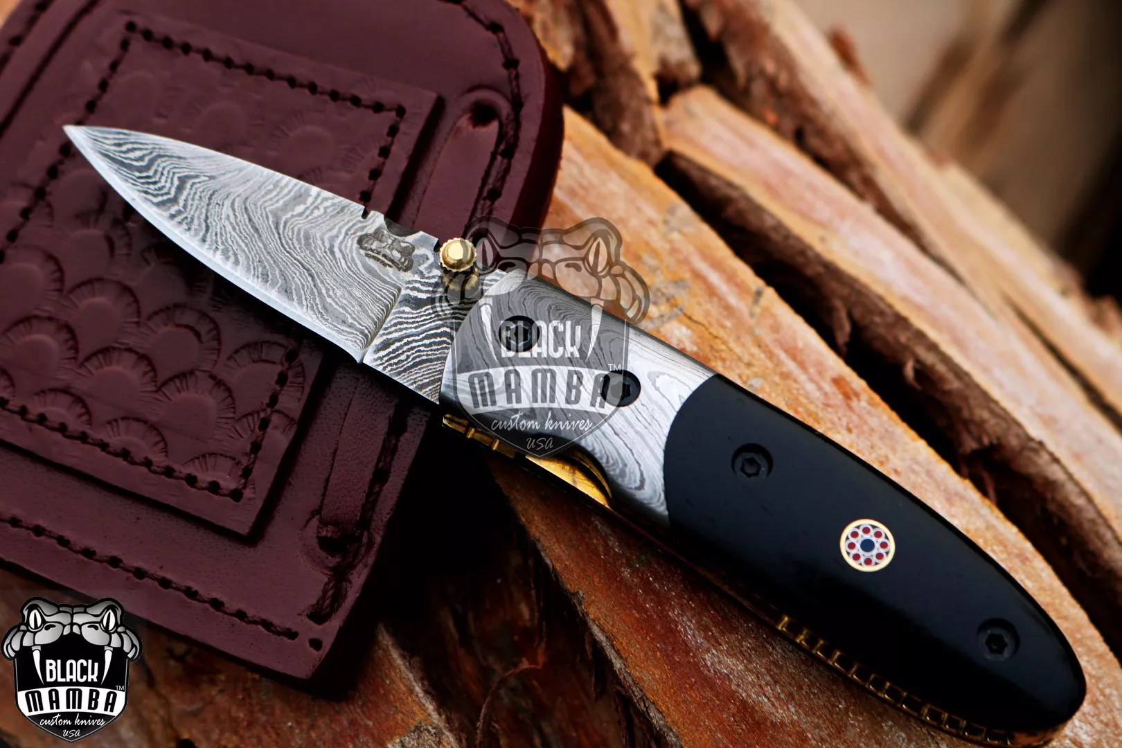 Pandinus - Damascus Folding Pocket Knife, 6″ Overall - view 6