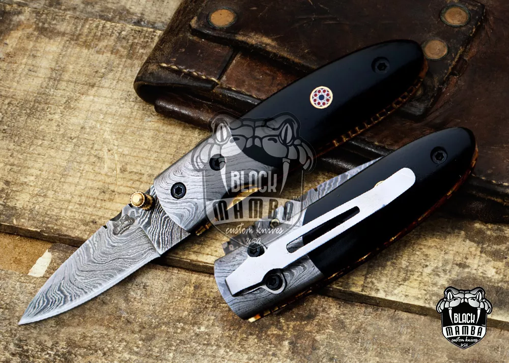 Pandinus - Damascus Folding Pocket Knife, 6″ Overall