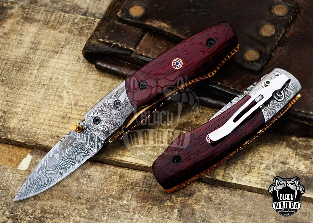 BMK-406 Taipan 3 Inches Blade Damascus Pocket Clip Knives