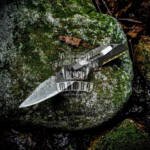 BLACK MAMBA KNIVES BMK-411 Hippopotamus 6.5″ Long 3″Blade” 5oz Damascus Pocket Clip Knives Handmade Damascus Pocket Folding Knife Black Mamba Hand Made Word Class Knives
