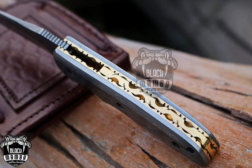 BMK-410 Komodo Dragon 7″ Long 3″Blade” 5oz Damascus Pocket Knife Handmade Damascus Pocket Folding Knife Black Mamba Hand Made Word Class Knives - Image 7
