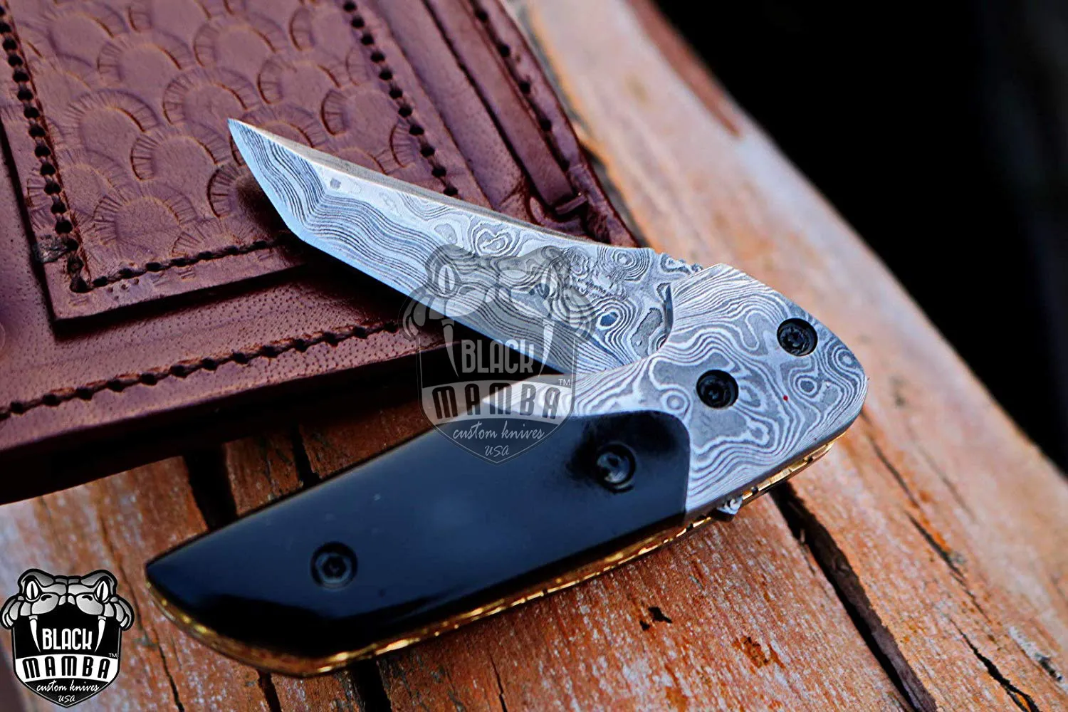 Dart Fog - Damascus Folding Pocket Knife, 6″ Overall - view 9