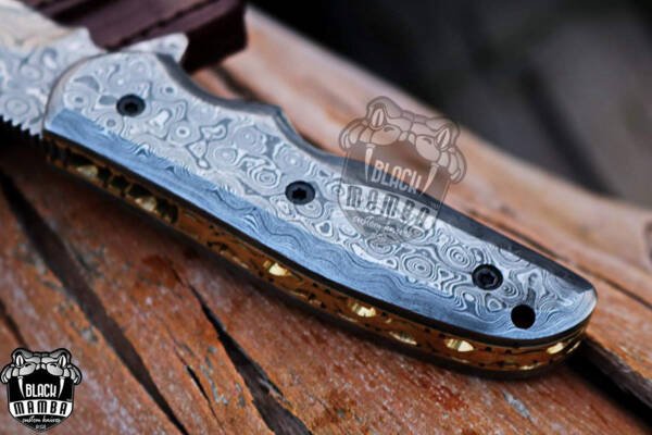 BMK-410 Komodo Dragon 7″ Long 3″Blade” 5oz Damascus Pocket Knife Handmade Damascus Pocket Folding Knife Black Mamba Hand Made Word Class Knives - Image 9