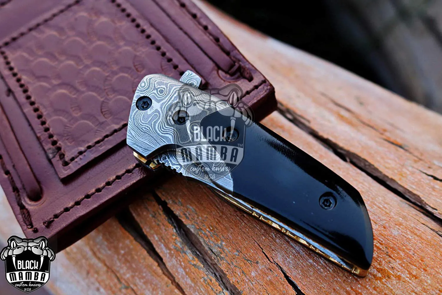 Dart Fog - Damascus Folding Pocket Knife, 6″ Overall - view 4