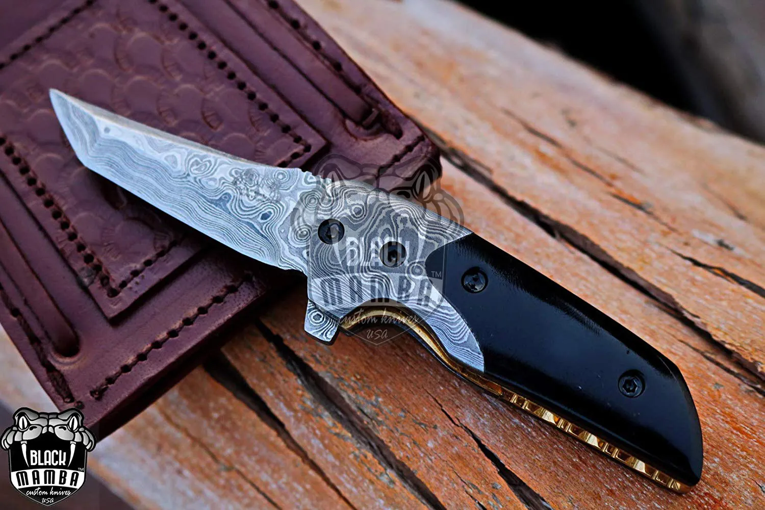 Dart Fog - Damascus Folding Pocket Knife, 6″ Overall - view 7
