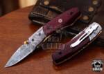 Taipan - Damascus Folding Pocket Knife, 7″ Overall