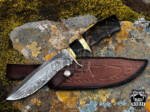 BMK-1003-LQ Copperhead Snake 13″ Long 8″Blade ” 12oz Damascus steel Hunting Bowie Handmade Knife with stabilized wood Black mamba Hand Made Word Class knives LIMITED LUXURY EDITION