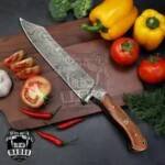 BMK-152 Yukio Chef Knife 13 Inches Long 7.5 Inches Blade 11.6 Ounce Razor Sharp Hand Made Damascus Chef Knives Kitchen Knife Black Mamba Hand Made World Class Knives