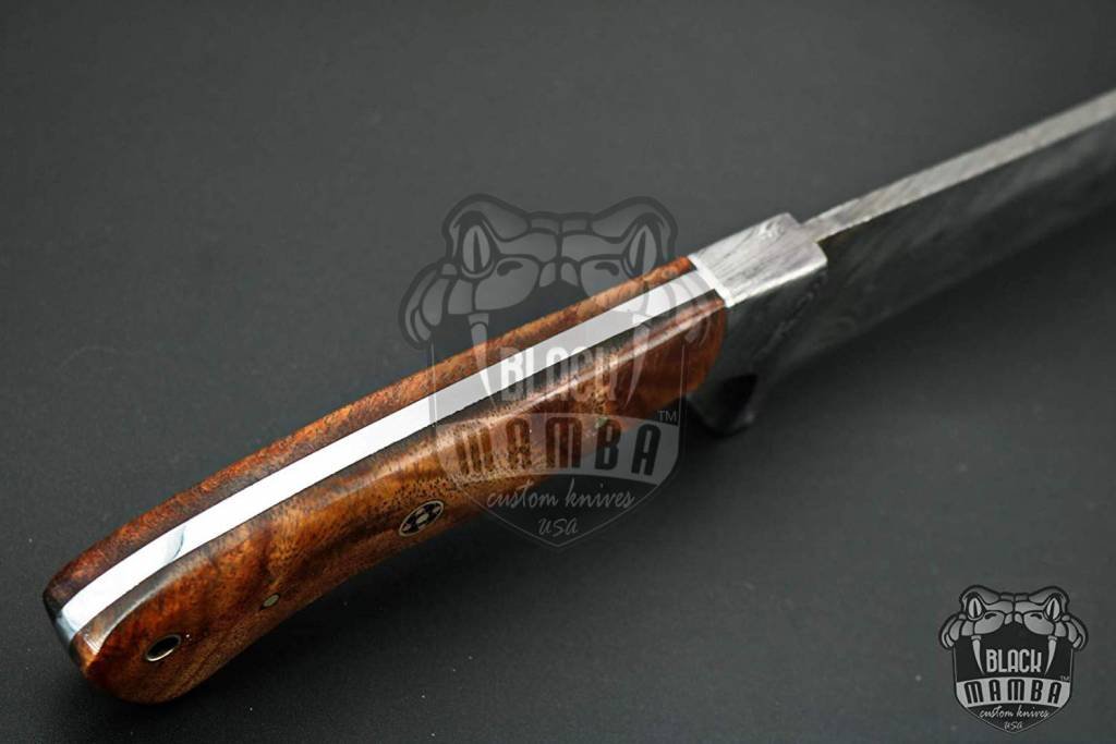 BMK-152 Yukio Chef Knife 13 Inches Long 7.5 Inches Blade 11.6 Ounce Razor Sharp Hand Made Damascus Chef Knives Kitchen Knife Black Mamba Hand Made World Class Knives - Image 7