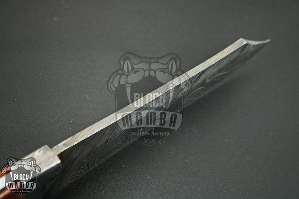 BMK-152 Yukio Chef Knife 13 Inches Long 7.5 Inches Blade 11.6 Ounce Razor Sharp Hand Made Damascus Chef Knives Kitchen Knife Black Mamba Hand Made World Class Knives - Image 8