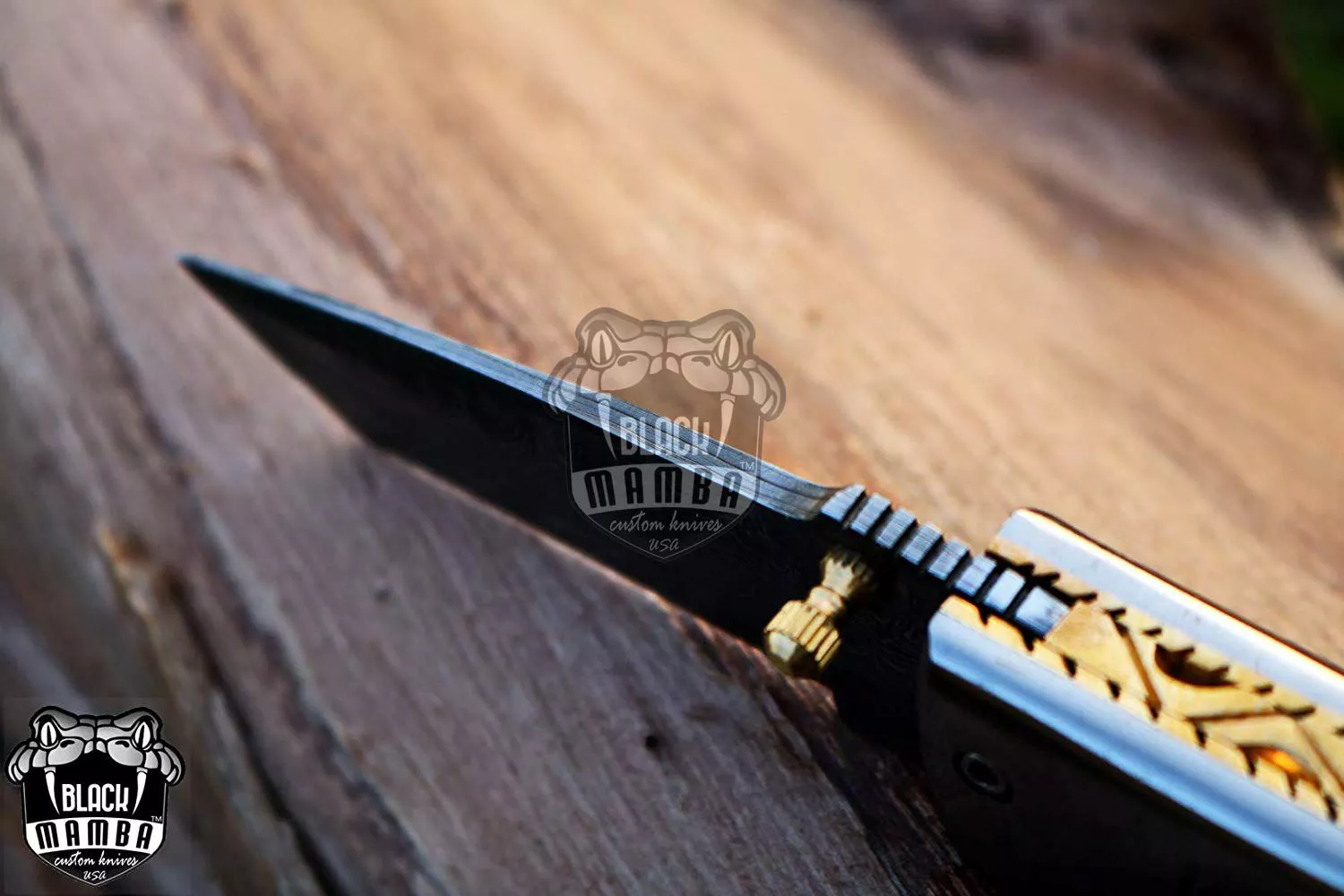 Altus Titanium – Damascus Folding Pocket Knife, 7″ Overall - view 2