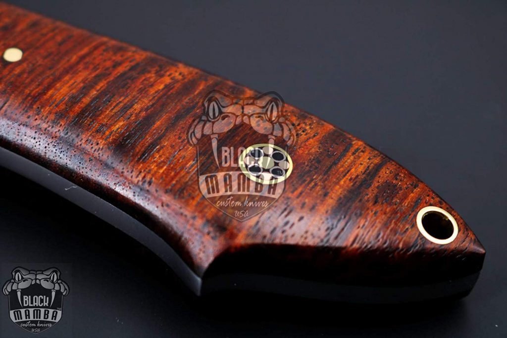 BMK-154 Wakizashi Knife 8.2 Inches Long 4 Inches Blade 7 Ounces Damascus Steel Fixed Blade Hunting Knife Damascus Skinner Knife Handmade Black Mamba Knives USA Made - Image 4