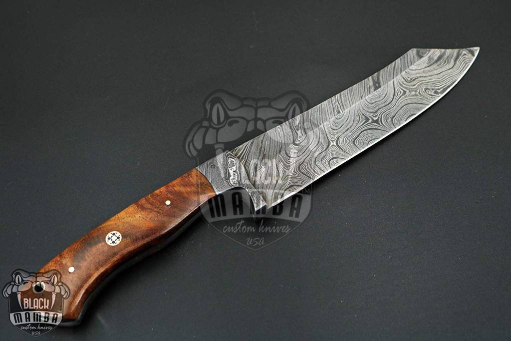 BMK-152 Yukio Chef Knife 13 Inches Long 7.5 Inches Blade 11.6 Ounce Razor Sharp Hand Made Damascus Chef Knives Kitchen Knife Black Mamba Hand Made World Class Knives - Image 4