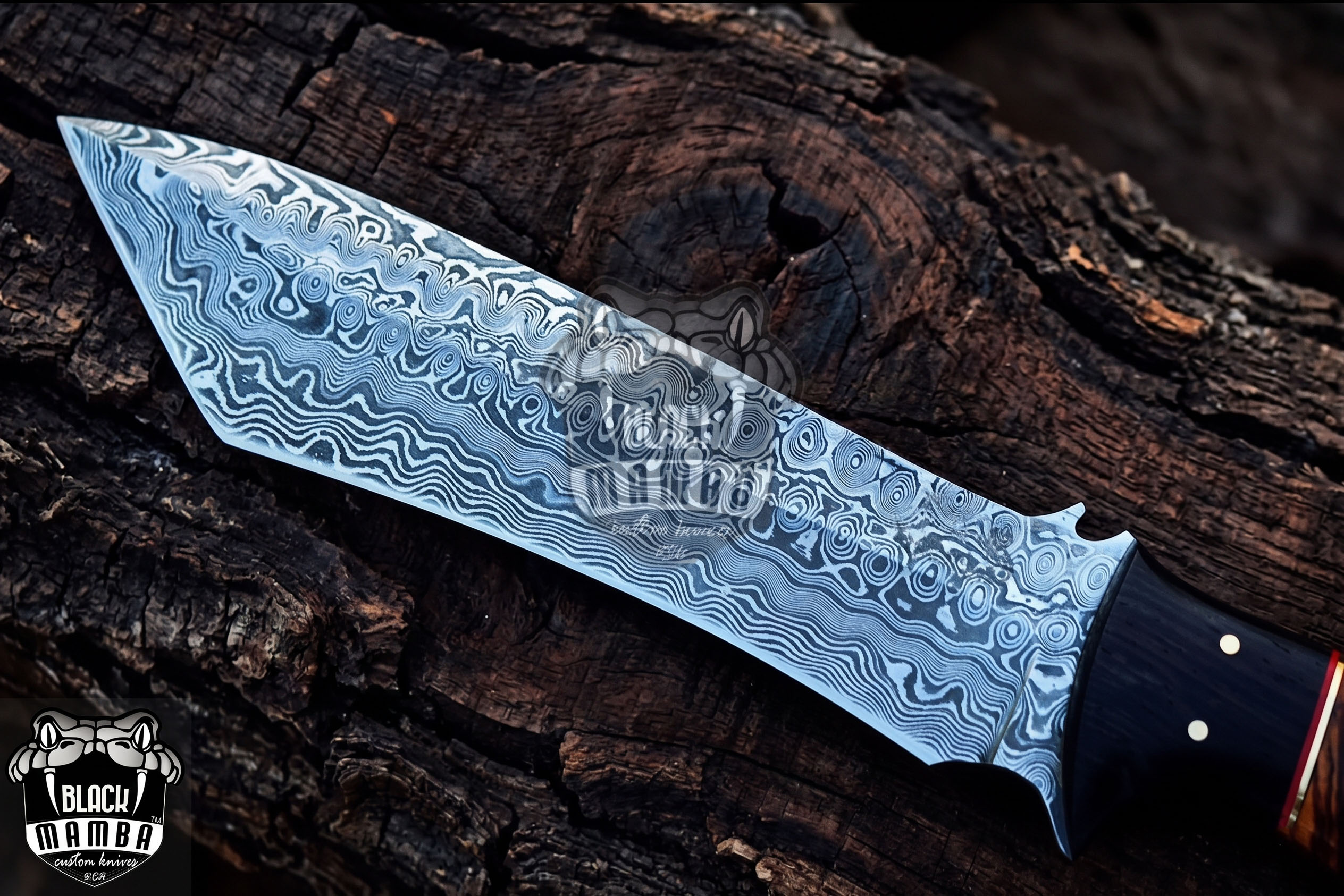 Aokigahara Tanto – Damascus Hunting Knife, 12″ Overall – view 4