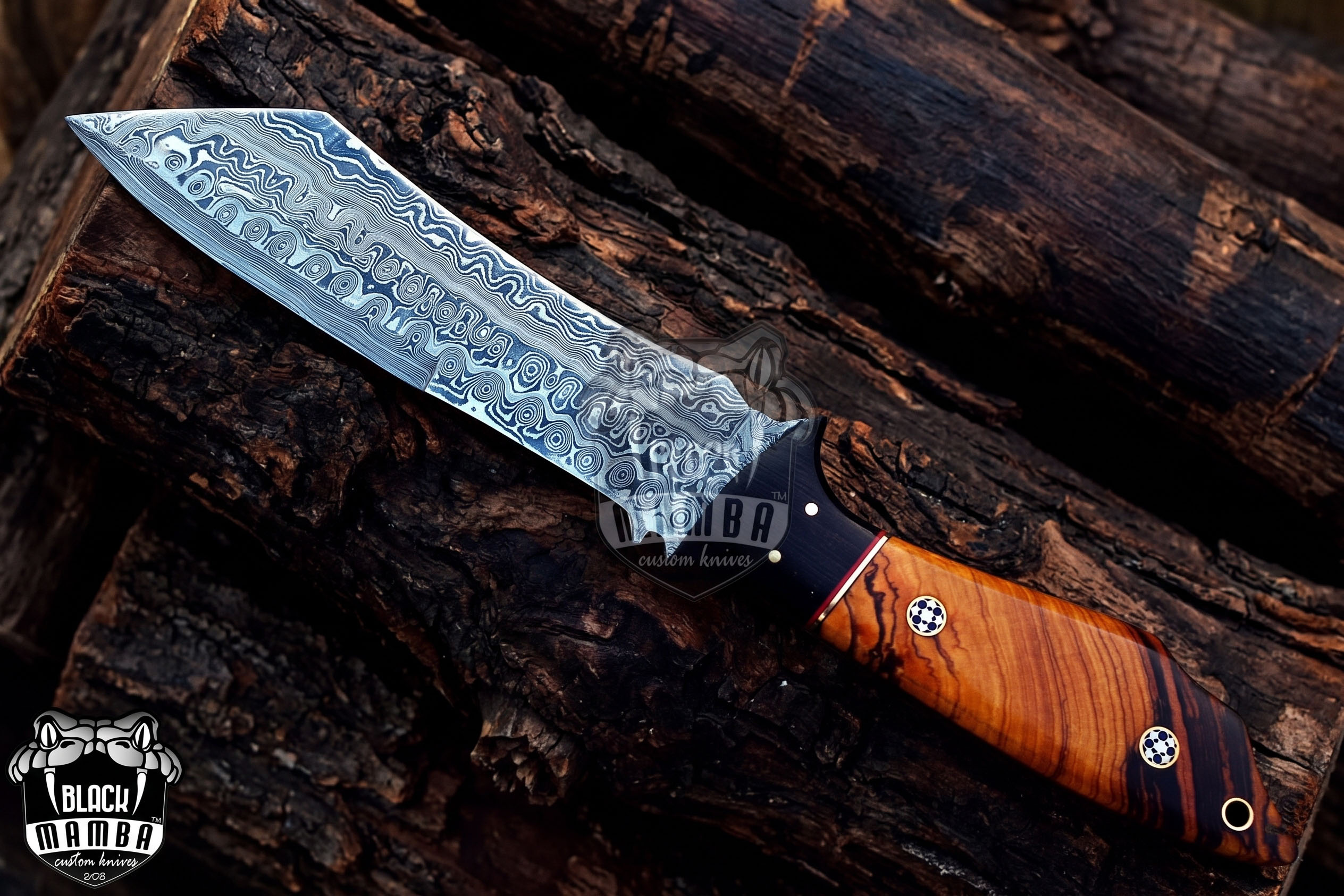 Aokigahara Tanto – Damascus Hunting Knife, 12″ Overall – view 5