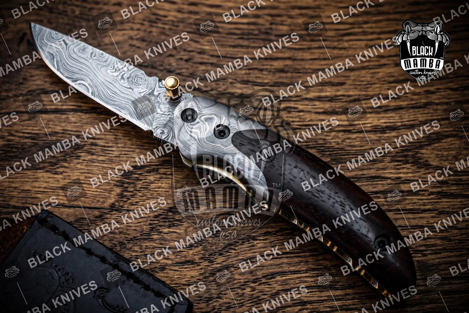 Fallen - Damascus Folding Pocket Knife, 6″ Overall - view 5