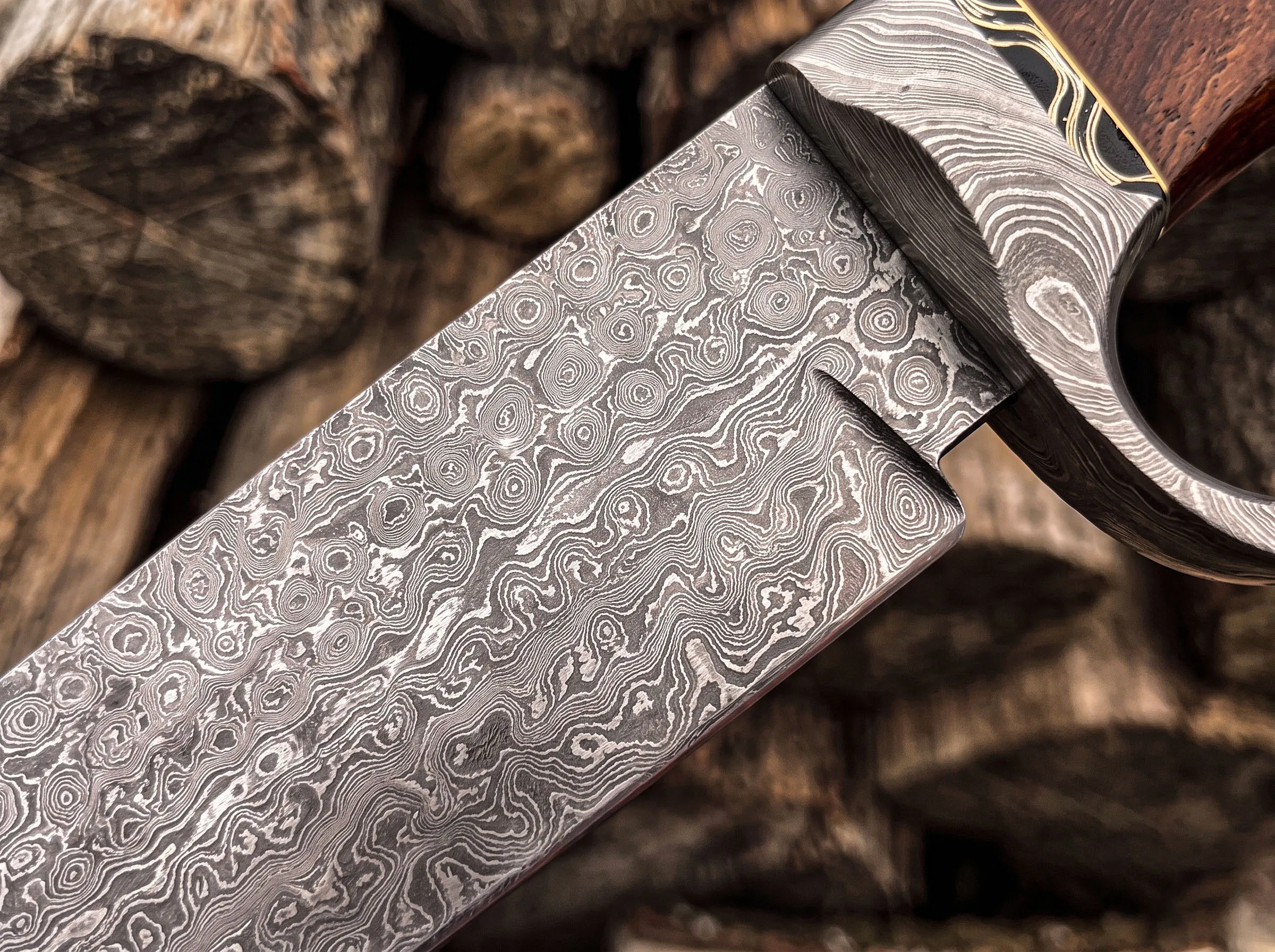 Sequoia Knife 15.5 Inches LONG 10 Inches BLADE 15 Ounce Damascus Steel Fixed Blade Hunting Bowie Knife Handmade Damascus Knife Black Mamba Knives USA Made | BMK-153 - view 4